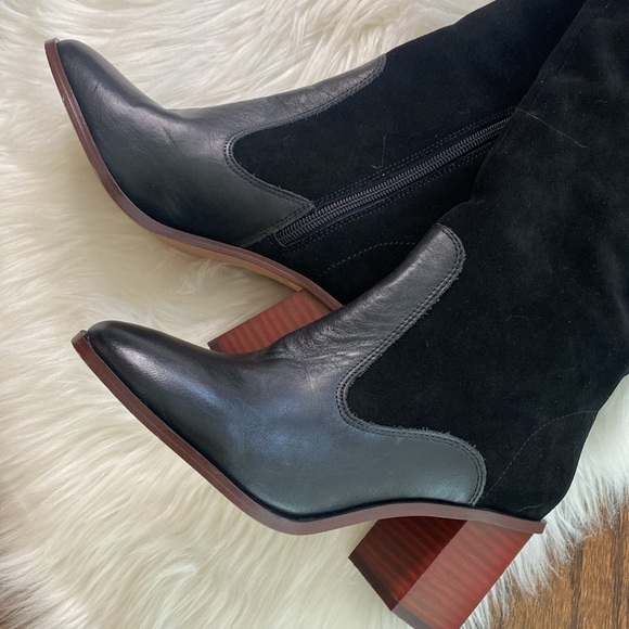 SPLENDID || Meadow Tall Black
Combo Suede & Leather Boots Size 7 - Picture 6 of 11